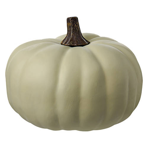 11" Ivory Faux Pumpkin