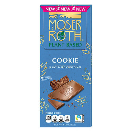 Plant Based Cookie Chocolate Bar, 5 count