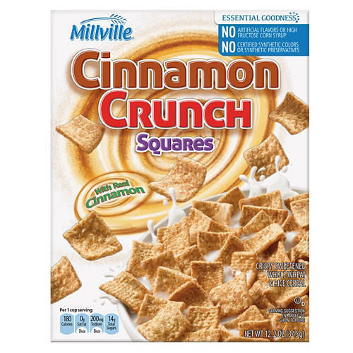 Cinnamon Crunch Squares Cereal, 12.2 oz