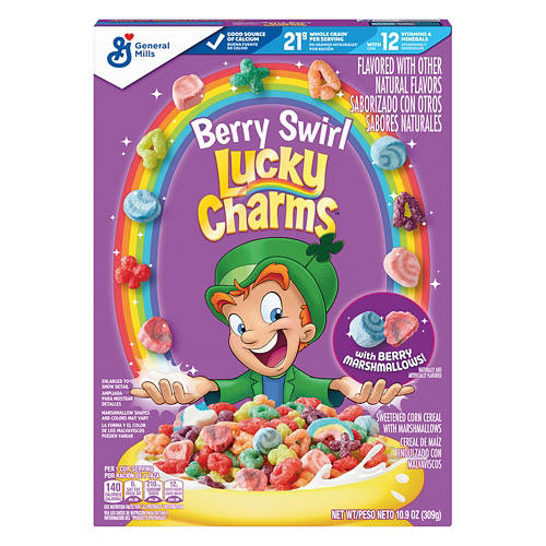 Berry Swirl Lucky Charms Cereal, 10.9 oz Product Image Front shot 01