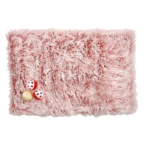 Cat Faux Fur Warming Mat - Pink, Small