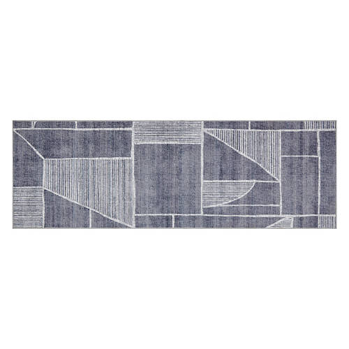 2' x 6' Foldable & Washable Runner - Gray Geo