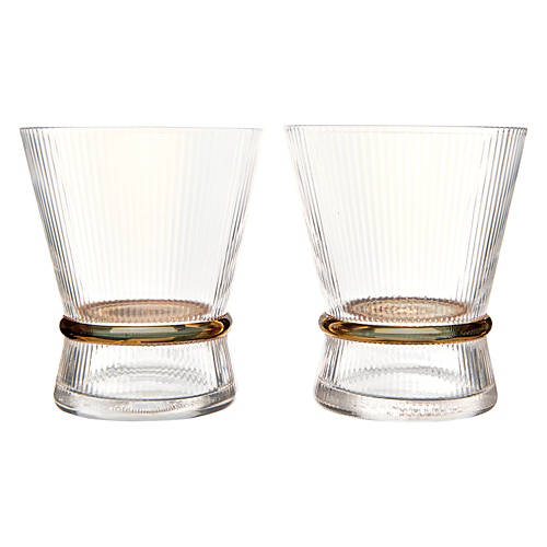 2 Pack Stemless Glass, Clear