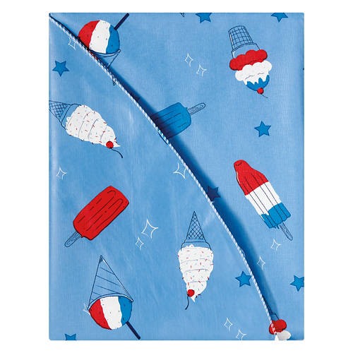 70" Round Vinyl Tablecloth - Ice Cream Product Image Front shot 01