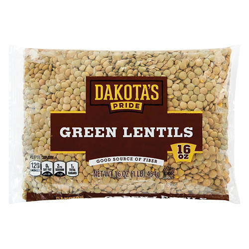 Green Lentils, 16 oz Product Image Front shot 01