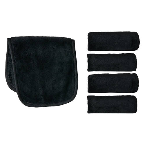 5 Pack Makeup Removing Cloths, Black