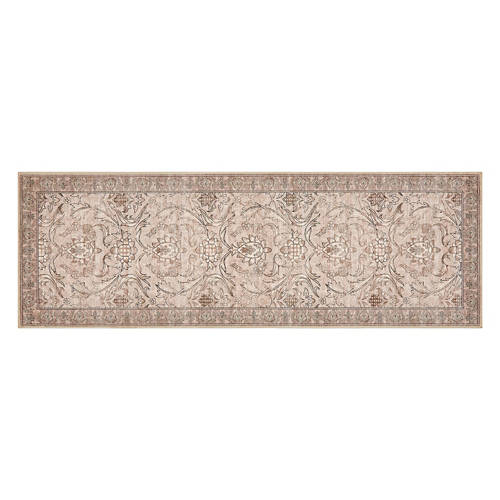 2' x 6' Foldable & Washable Runner - Beige Floral