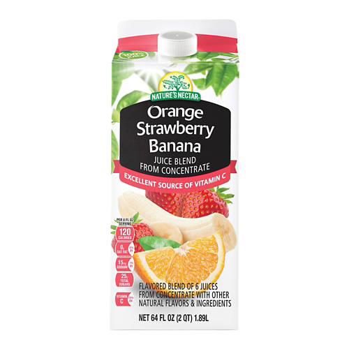 Strawberry  Banana Orange Juice From Concentrate, 64 fl oz