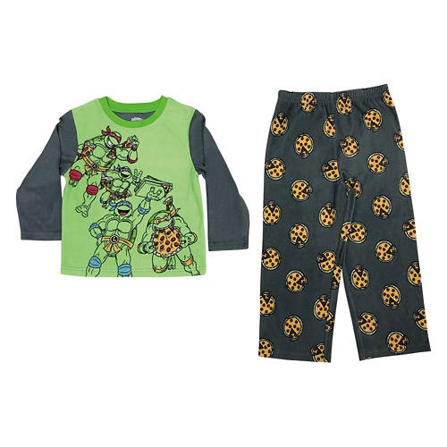 Kids Teenage Mutant Ninja Turtles Character 2 Piece Fleece Pajama Set, XS