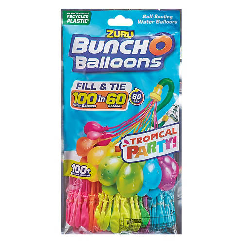 Tropical Party Water Balloons, 100 count Product Image Front shot 01
