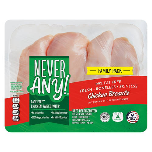 Antibiotic Free Family Pack Chicken Breasts Product Image Front shot 01