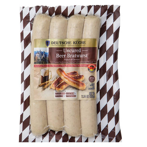 Uncured Beer Bratwurst, 12.34 oz