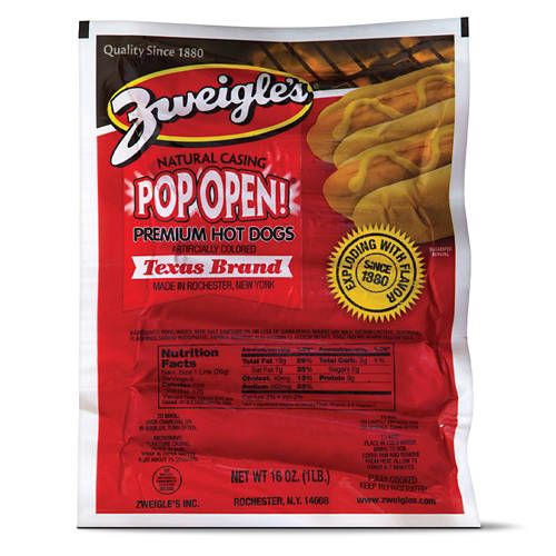 Pop Open Premium Hot Dog, 16 oz