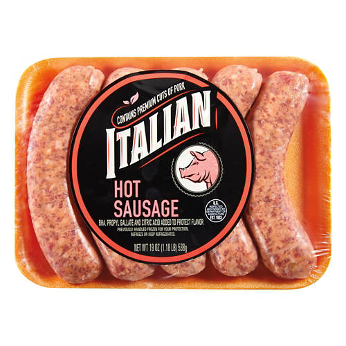 Hot Italian Sausage  Links, 19 oz