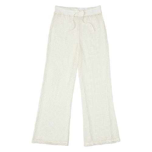Ladies Beach Pants, White Mesh, L
