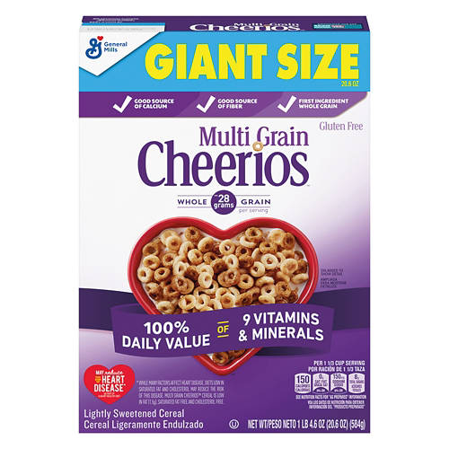 Multi  Grain Cheerios, 20.6 oz Product Image Front shot 01