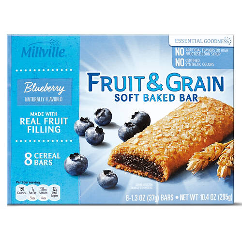 Blueberry Fruit & Grain Cereal Bars, 8 count