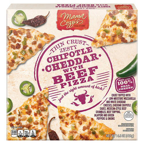 Zesty Chipotle Cheddar & Beef Thin Crust Pizza, 14.8 oz Product Image Front shot 01