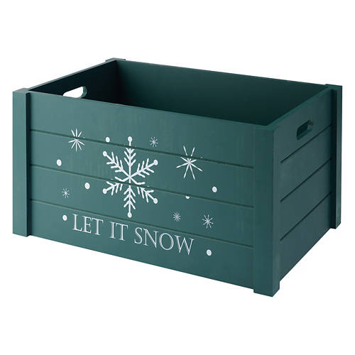 Holiday Winter Farmhouse Crate - Green