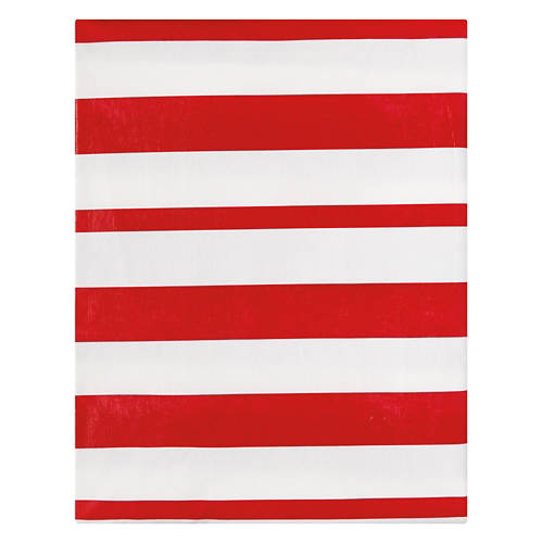 52" x 70" Oblong Vinyl Tablecloth - Red Stripes Product Image Front shot 01