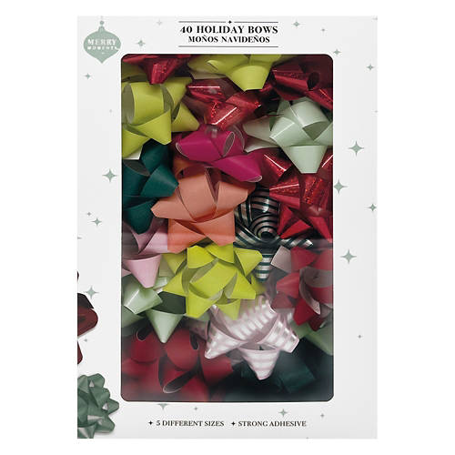 40 Pack Holiday  Bows - Candy Christmas