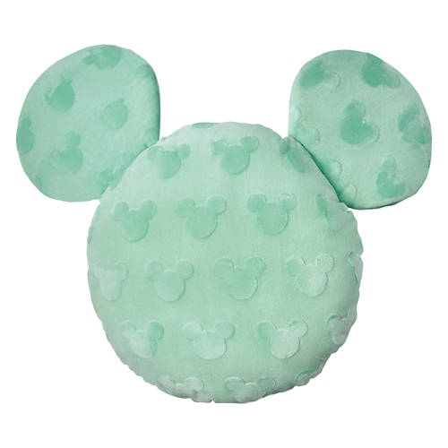 16" X 16" Mickey Shaped Pillow, Green