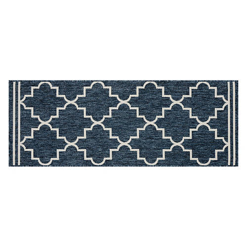 2' x 6' Multicolor Boho Runner - Navy Medallion