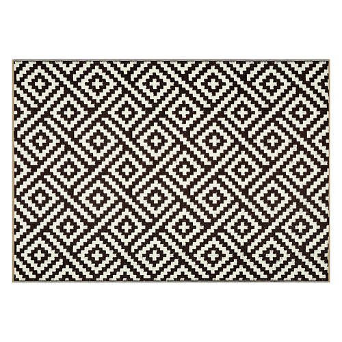 5' x 7' Reversible Indoor/Outdoor Rug - Brown/Beige Diamond Product Image Front shot 01