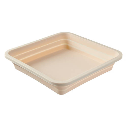 Reinforced Silicone Bakeware - Square Pan, Cream Product Image Front shot 01