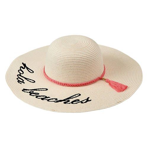 Ladies Beach Hat - Hola Beaches, One Size