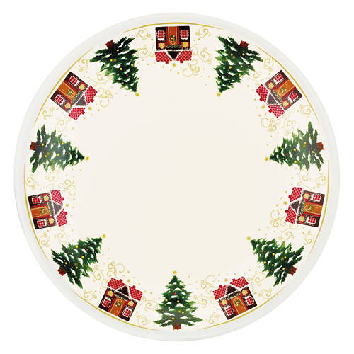 4 Pack Stoneware Festive Plate Set