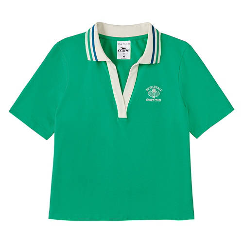 Ladies Pickleball Top - Green, M Product Image Front shot 01