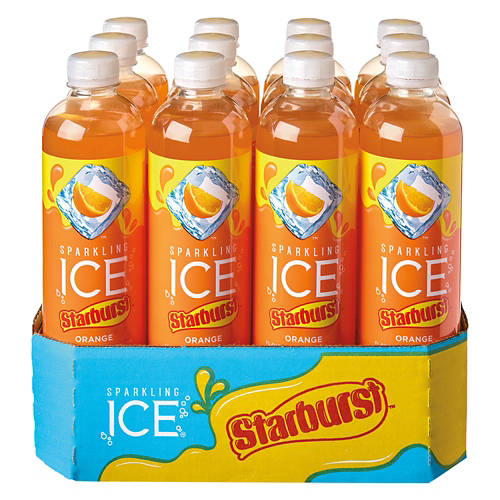 Sparkling Ice Starburst Orange, 17 fl oz bottle