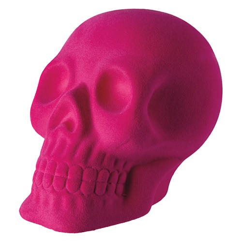 Hot Pink Flocked Skull