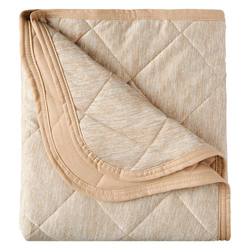 50" x 70" Soft Cooling Throw, Beige