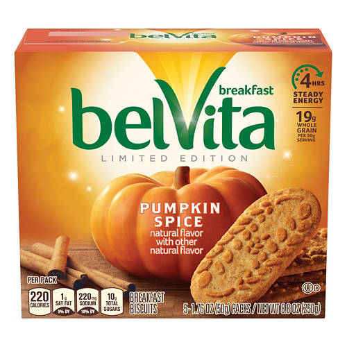 Belvita Pumpkin Spice Breakfast Biscuits, 8 oz