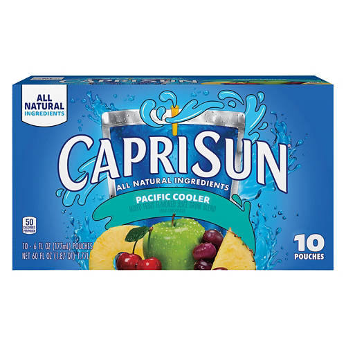 Pacific Cooler Mixed Flavored Juice Pouches, 6 fl oz, 10 count
