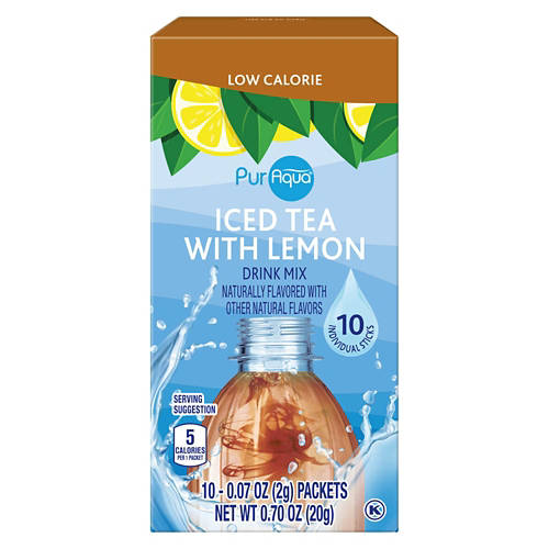 Single Serve Iced Tea with Lemon Drink Mix Sticks