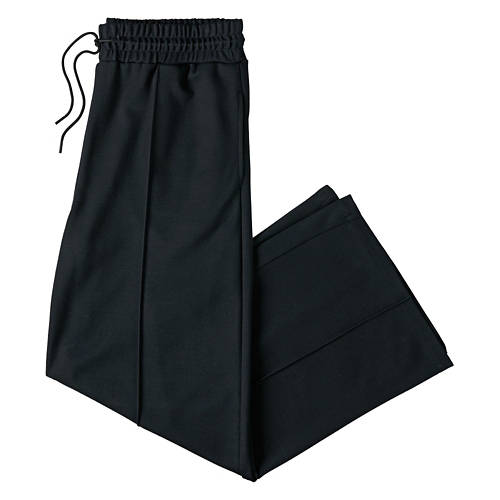 Ladies Wide Leg Ponte Pant - Black, M