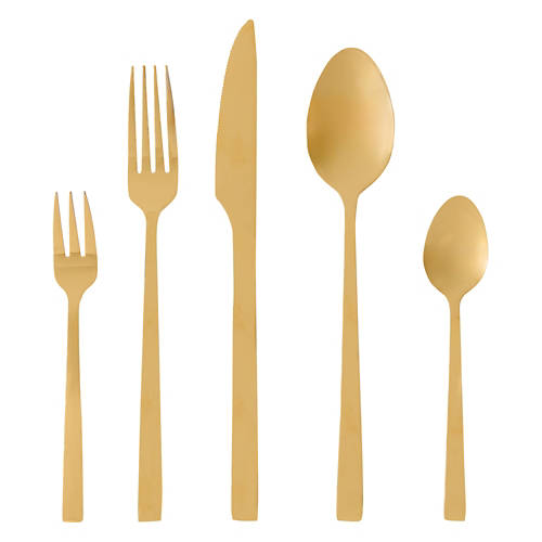 20 Piece Cutlery Set, Gold