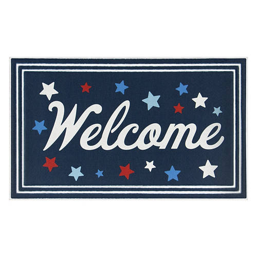 18" x  30" Deluxe Summer Mat - Welcome Stars Product Image Front shot 01