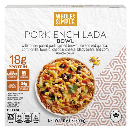 Pork Enchilada Bowl, 10.6 oz Product Image Front shot 01