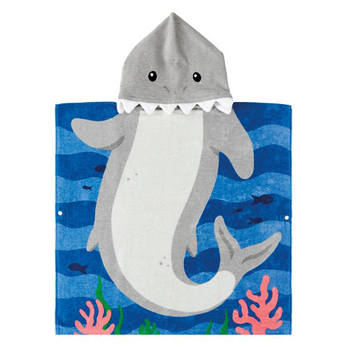 Kids Hooded Beach Towel - Shark Product Image Front shot 01