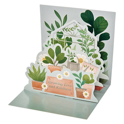 Valentine's Day Pop Up Greeting Card - Plants