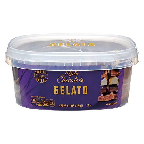 Triple Chocolate Gelato, 28.5 fl oz Product Image Front shot 01