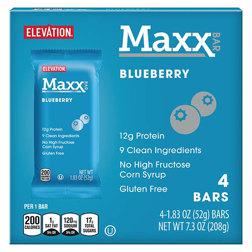 Blueberry Maxx Bar, 4 count Product Image Front shot 01