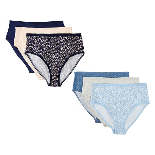 6 Pack Ladies Brief Underwear, S
