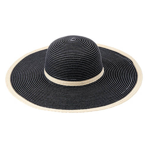 Ladies Beach Hat - Black, One Size