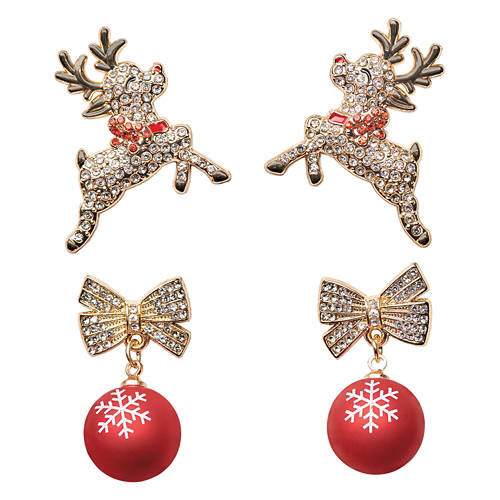 Holiday Earrings - Rudolph