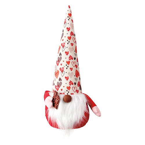 20" Tall Valentine's Day Gnome - Chocolate